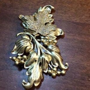 Banana Republic Brooch Large Grape Leaves